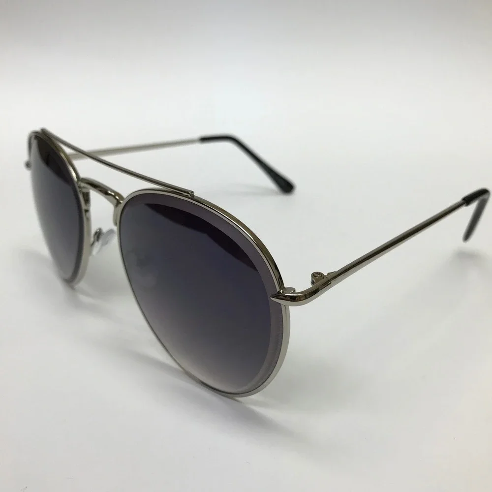 Sunglasses Fashion Classic Shades‎ Pilot UV400 Protection Silver Frame Gradient